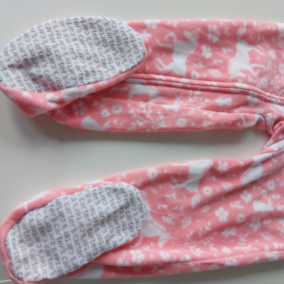 3/$25 Carter Girl Unicorn 🦄 Footie Pajama. - Picture 4 of 5